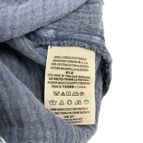 Free‎ People All About The Feels Button Blouse Blue Small - Picture 8 of 9